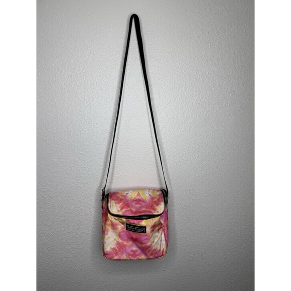 Betsey Johnson Multi-Color Tie Dye Floral Insulated Lunch Bag Tote With Strap - Picture 5 of 10